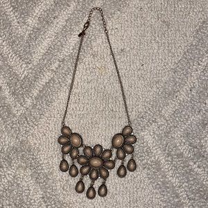 Beads Stonework Rustic Retro Neckless | Cream Tan Brown Coffee